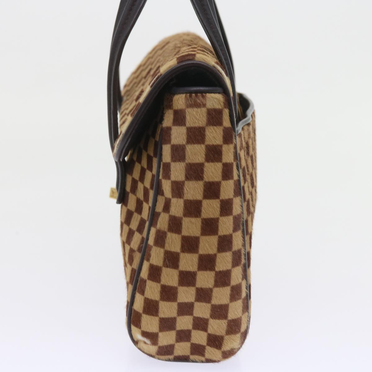 LOUIS VUITTON Damier Sauvage Lion Bag Harako leather Brown M92131 LV Auth ep2197