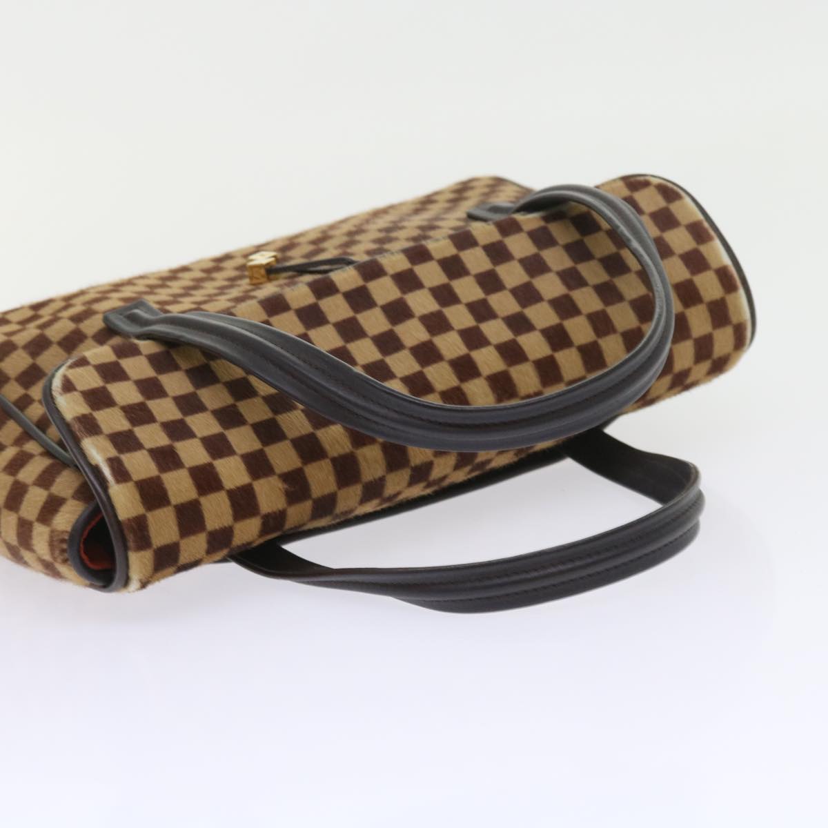 LOUIS VUITTON Damier Sauvage Lion Bag Harako leather Brown M92131 LV Auth ep2197