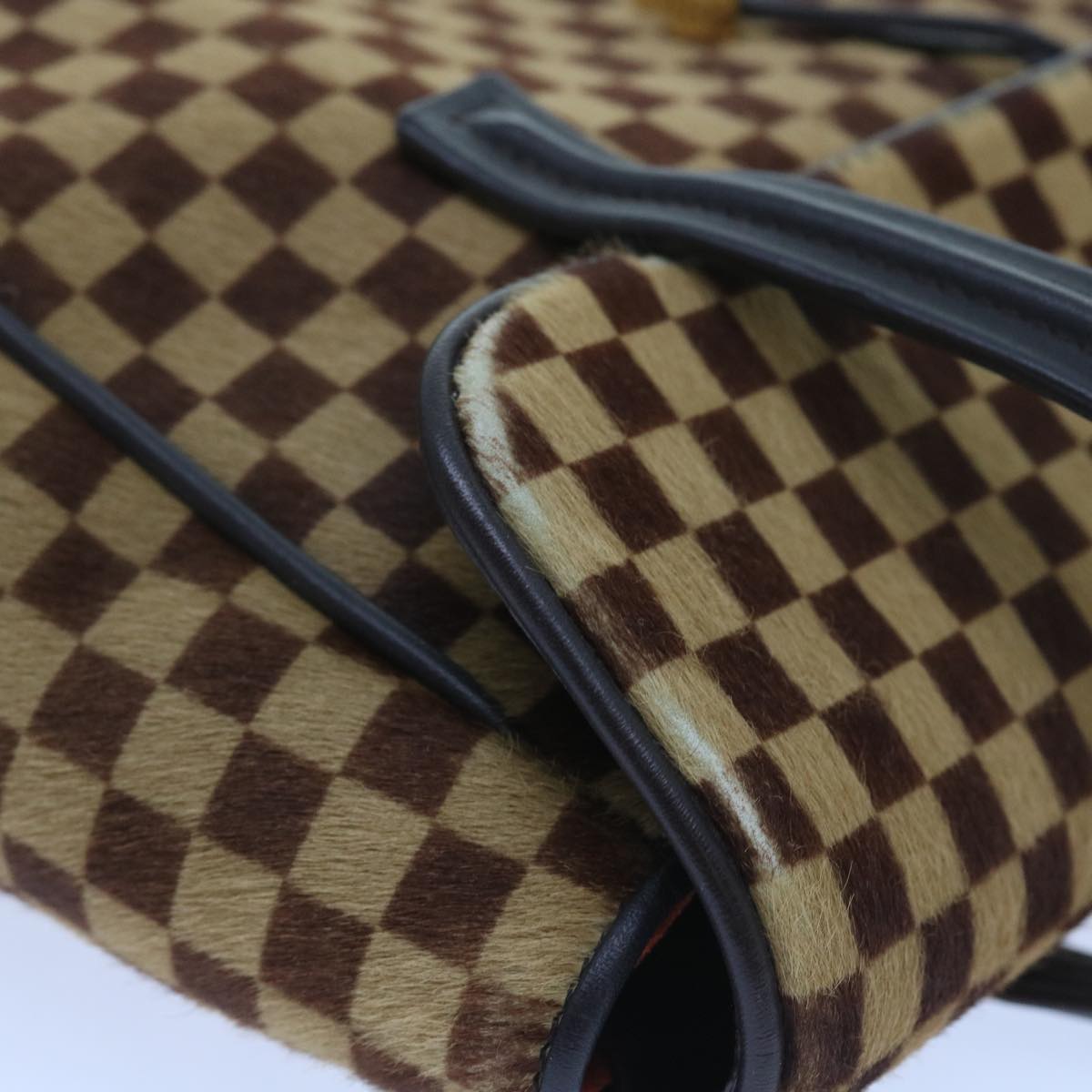 LOUIS VUITTON Damier Sauvage Lion Bag Harako leather Brown M92131 LV Auth ep2197