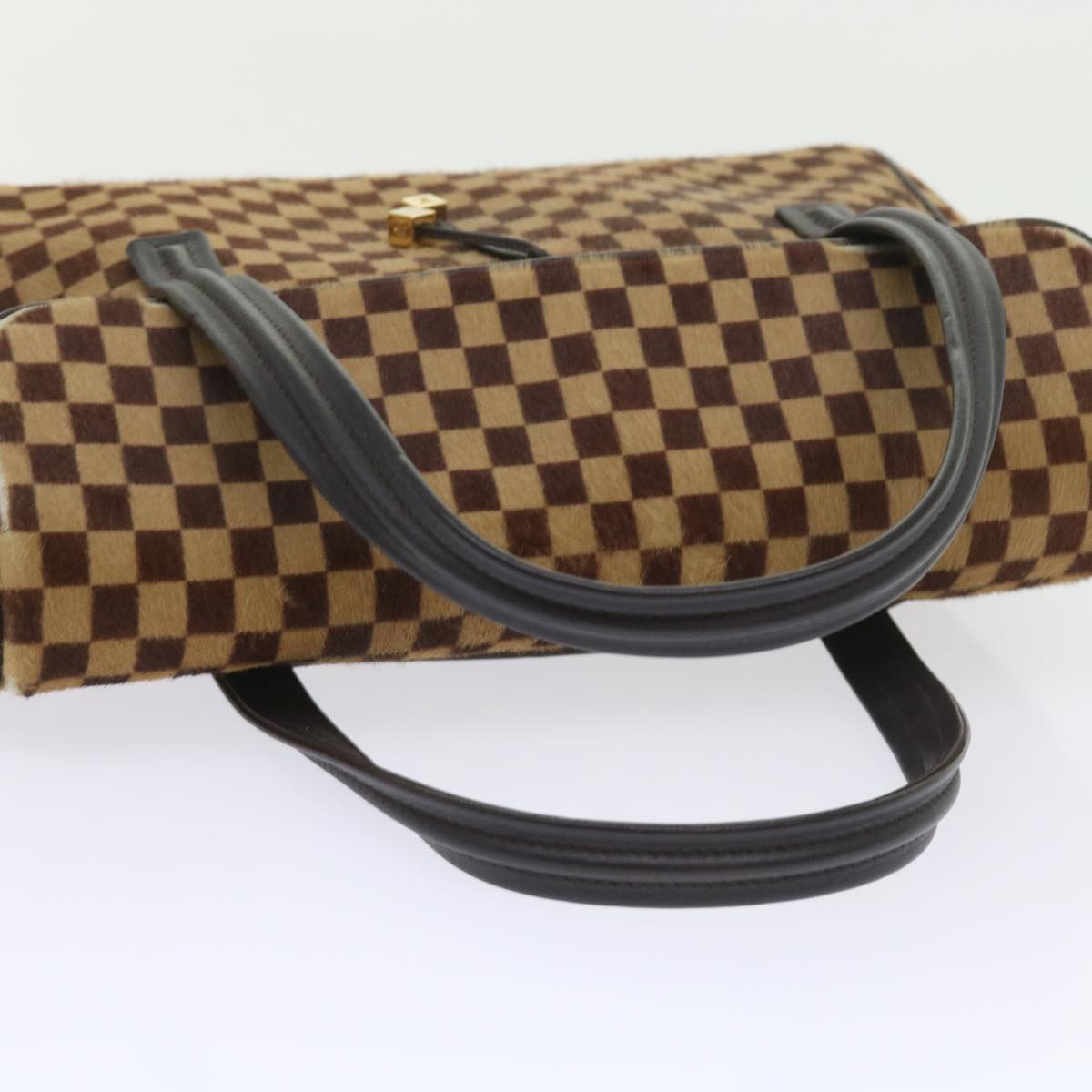 LOUIS VUITTON Damier Sauvage Lion Bag Harako leather Brown M92131 LV Auth ep2197