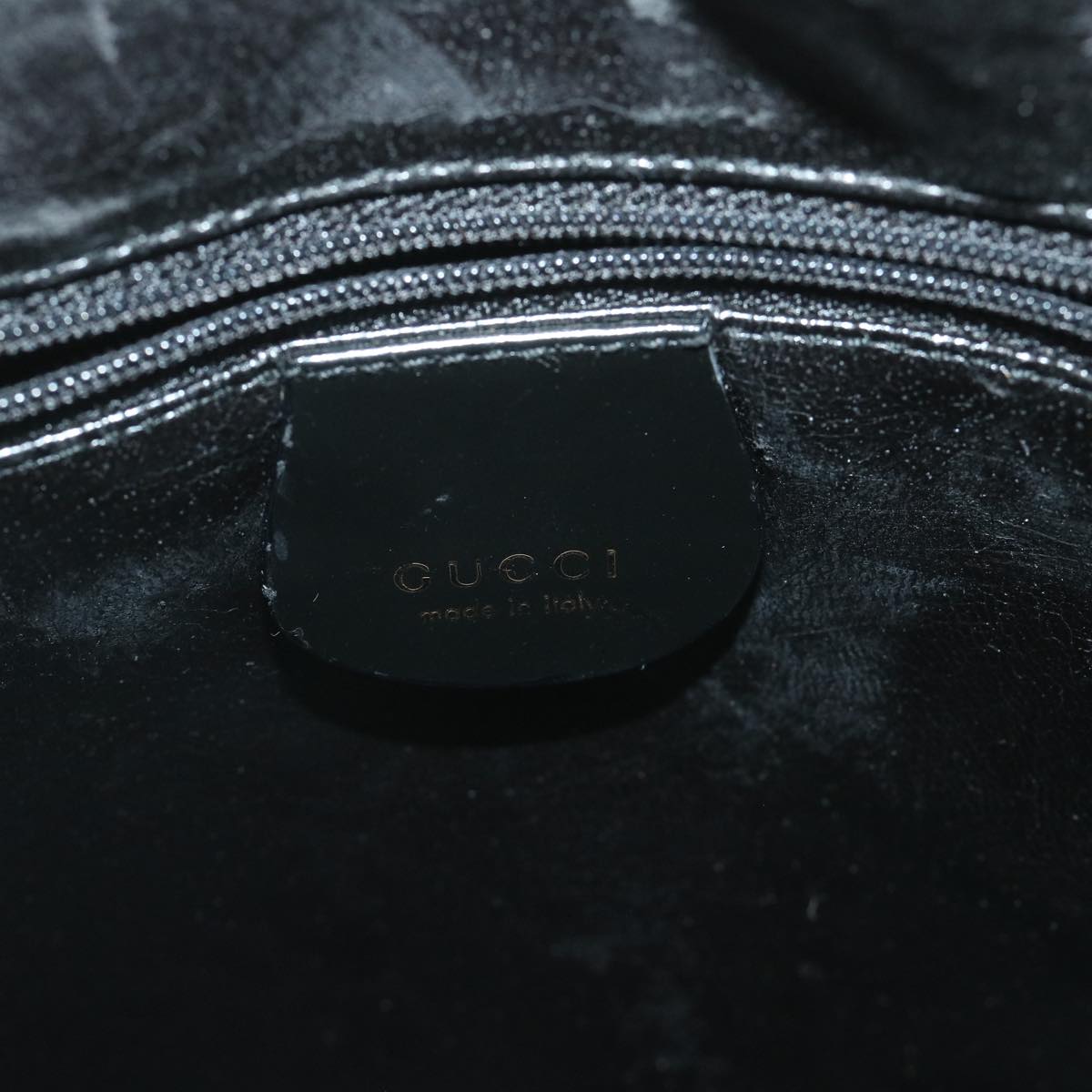 GUCCI Shoulder Bag Leather Black 001 1075 1650 0 Auth ep2211