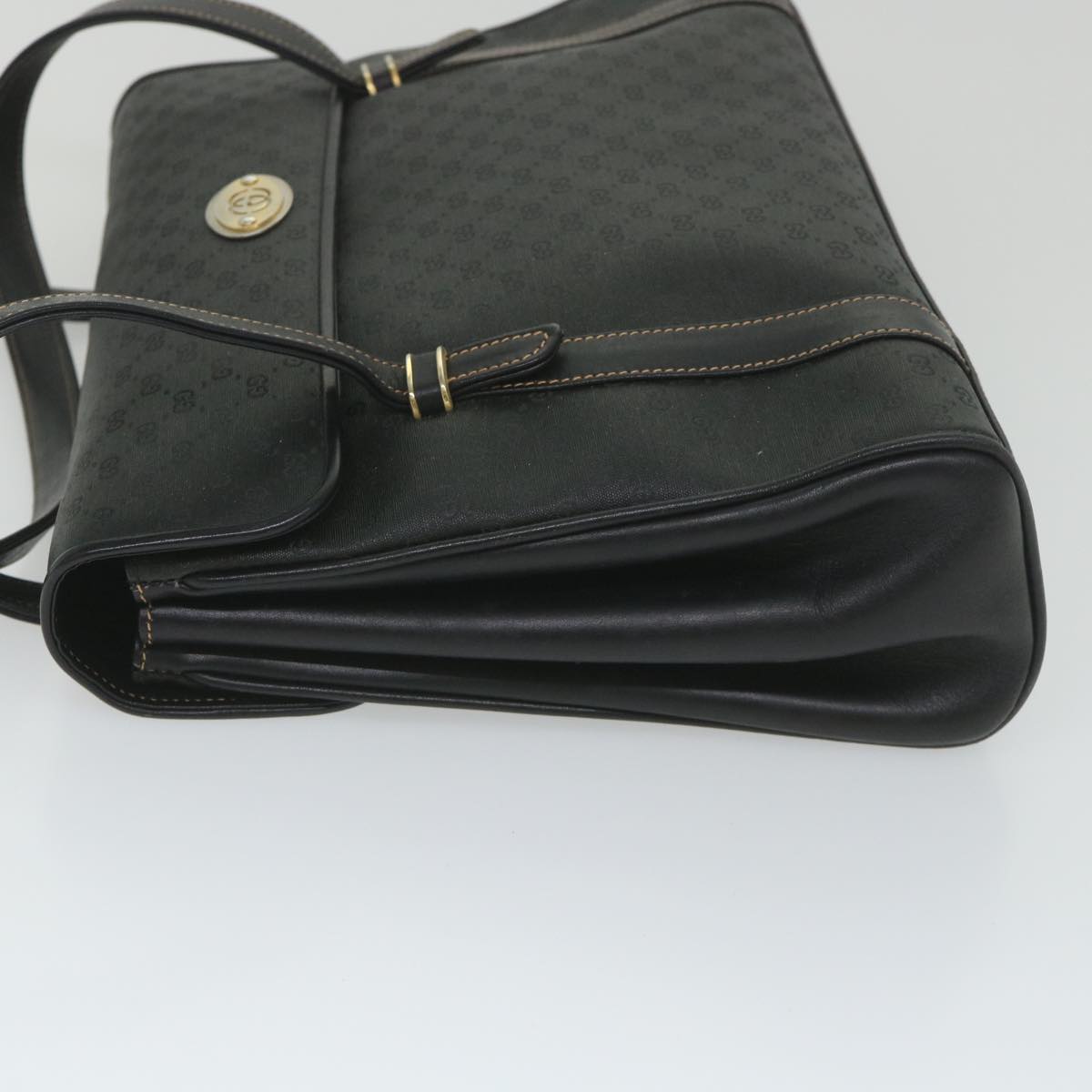 GUCCI Micro GG Supreme Hand Bag PVC Leather Black 000 46 4857 Auth ep2214