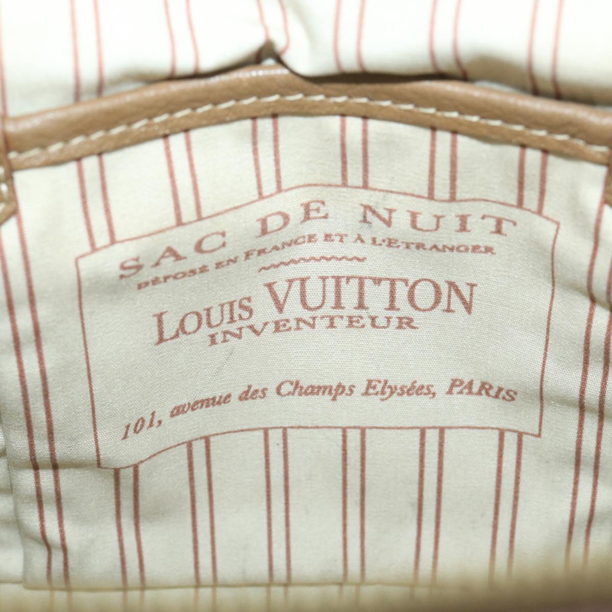 LOUIS VUITTON Antigua Sac De Nuit MM Hand Bag Beige M48826 LV Auth ep2232