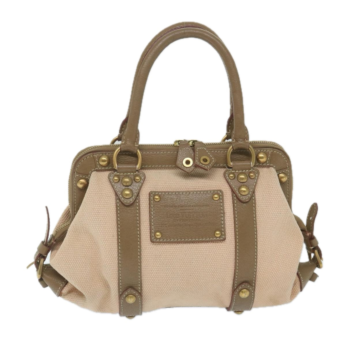 LOUIS VUITTON Antigua Sac De Nuit MM Hand Bag Beige M48826 LV Auth ep2232