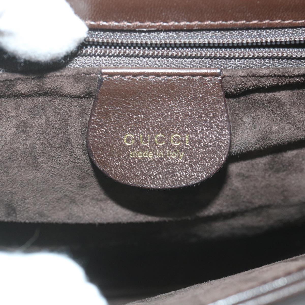 GUCCI Shoulder Bag Leather Brown 001 1274 1912 Auth ep2310