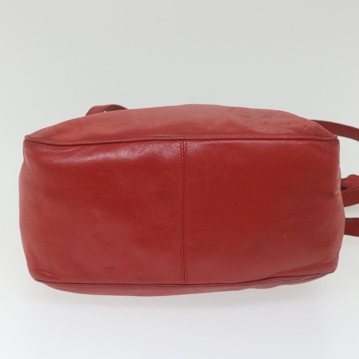 LOEWE Shoulder Bag Leather Red Auth ep2339