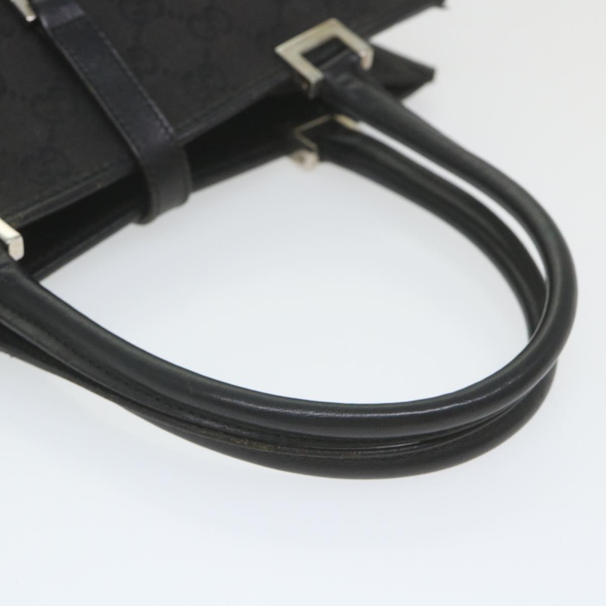 GUCCI GG Canvas Jackie Hand Bag Black 002 1065 Auth ep2440