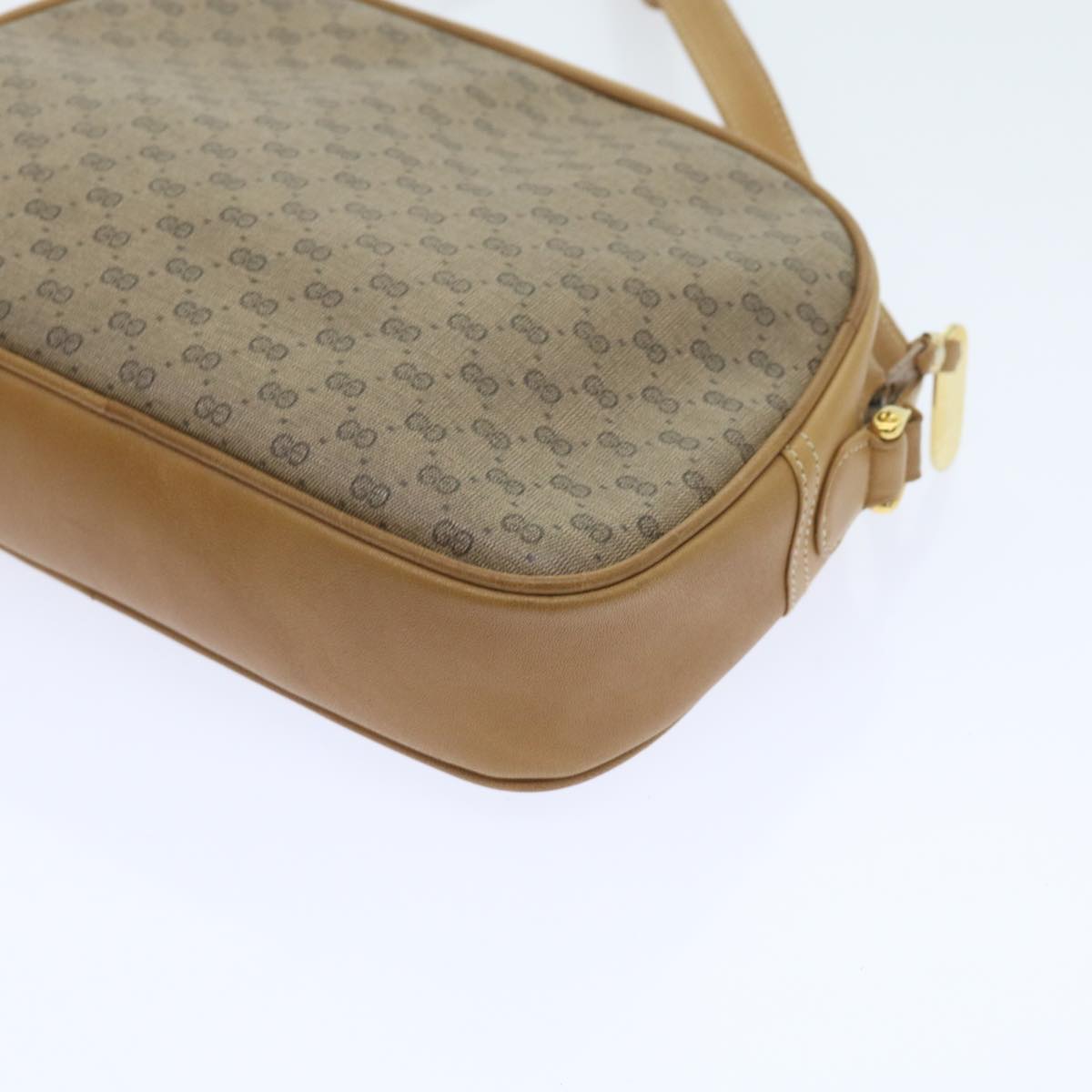 GUCCI Micro GG Supreme Shoulder Bag PVC Leather Beige 001 256 1189 Auth ep2458