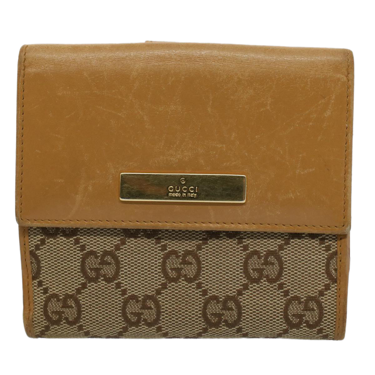 GUCCI GG Canvas Wallet Beige 035 1502 2151 Auth ep2459