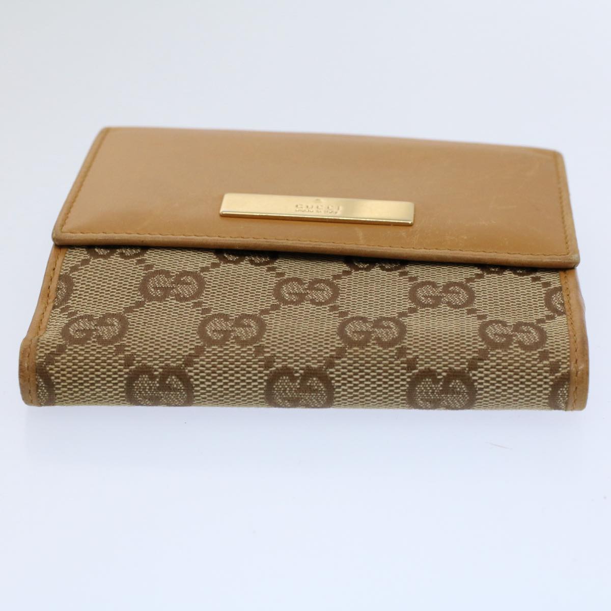 GUCCI GG Canvas Wallet Beige 035 1502 2151 Auth ep2459