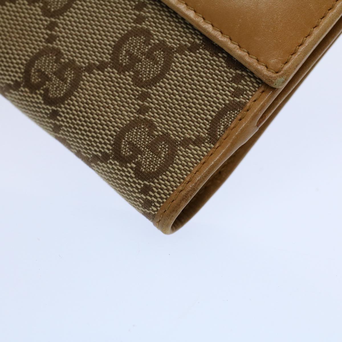 GUCCI GG Canvas Wallet Beige 035 1502 2151 Auth ep2459