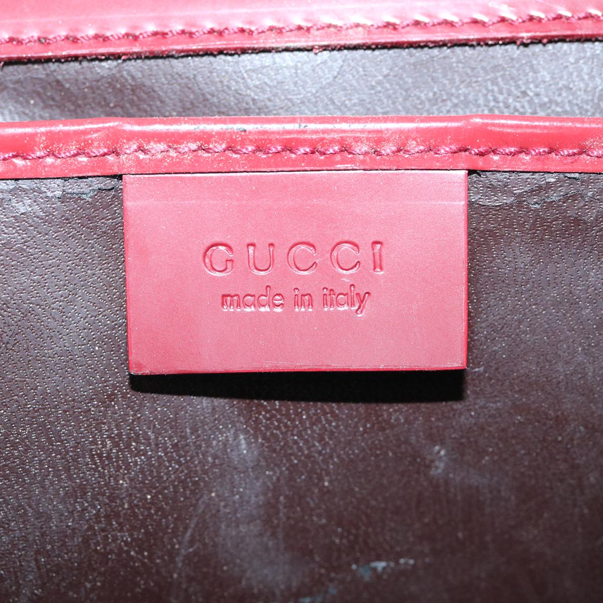 GUCCI Hand Bag Canvas Red Auth ep2504