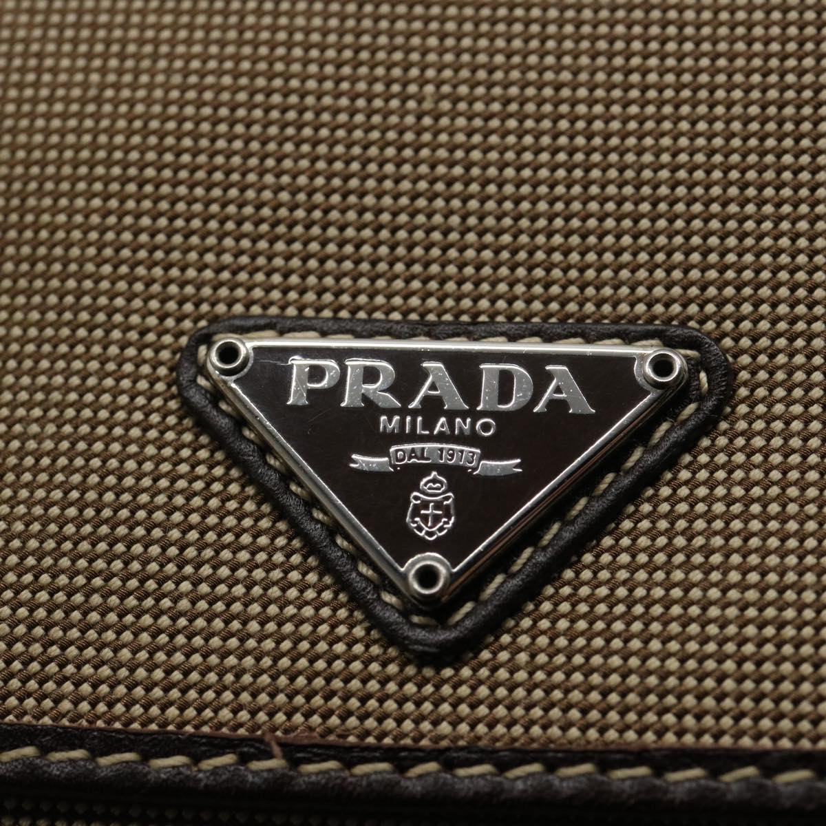 PRADA Wallet Canvas Beige Auth ep2556