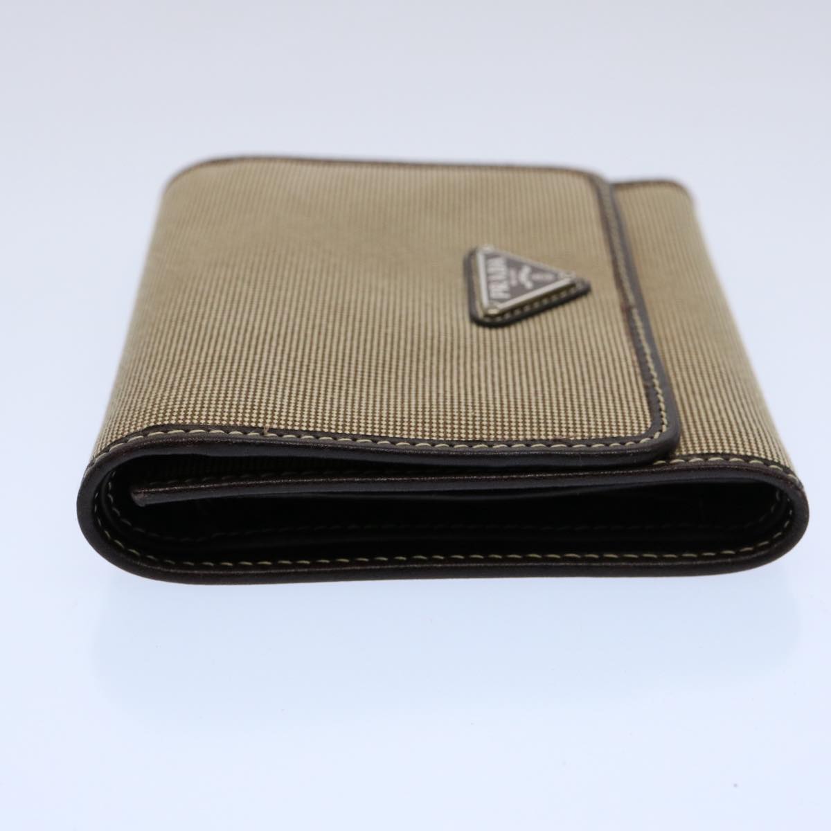 PRADA Wallet Canvas Beige Auth ep2556