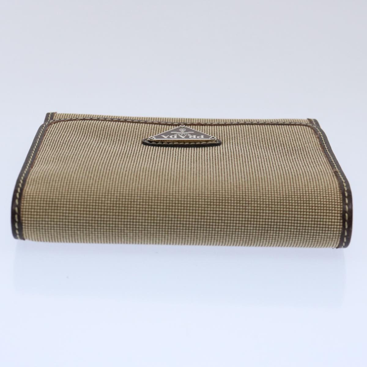 PRADA Wallet Canvas Beige Auth ep2556