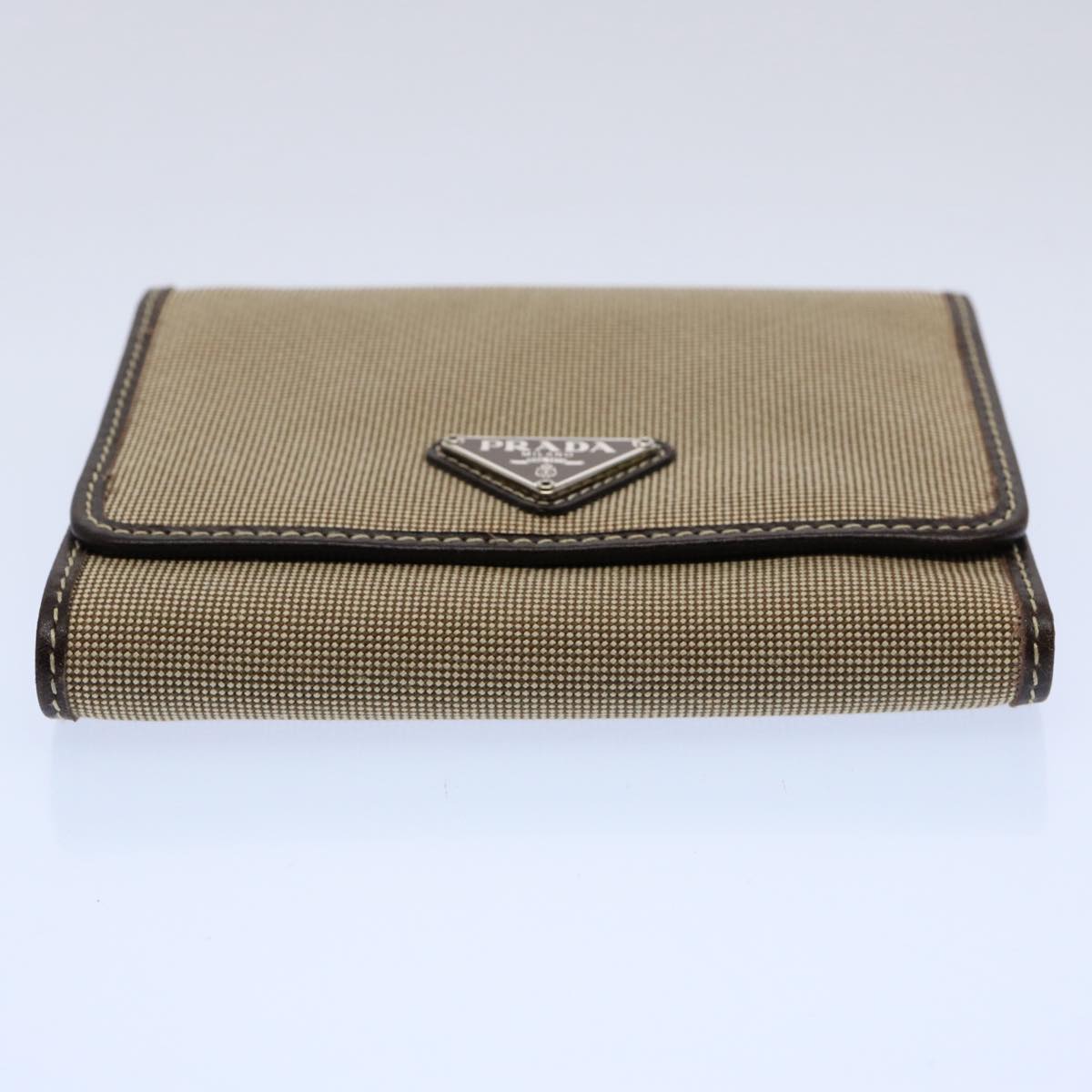 PRADA Wallet Canvas Beige Auth ep2556