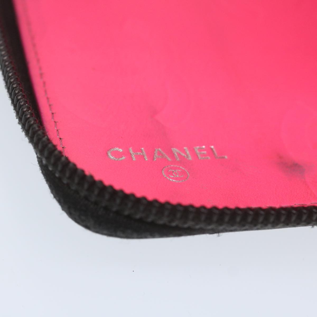 CHANEL Cambon Line Long Wallet Leather Black CC Auth ep2604