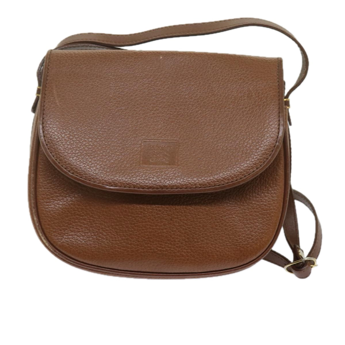 Burberrys Shoulder Bag Leather Brown Auth ep2643