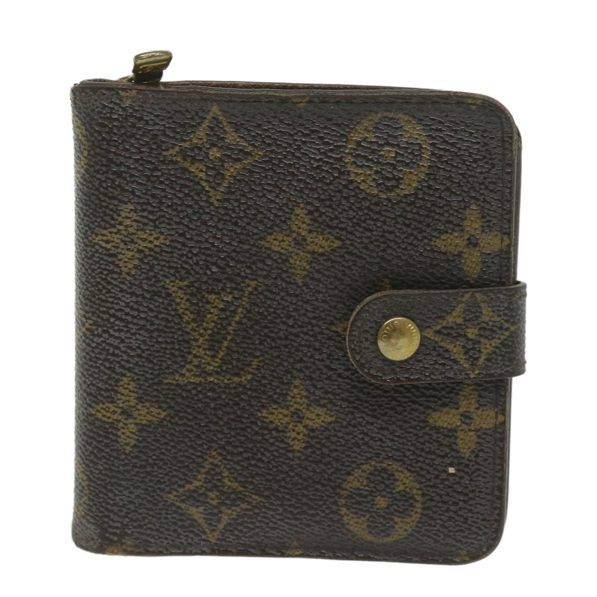 LOUIS VUITTON Monogram Compact Zip Wallet M61667 LV Auth ep2752