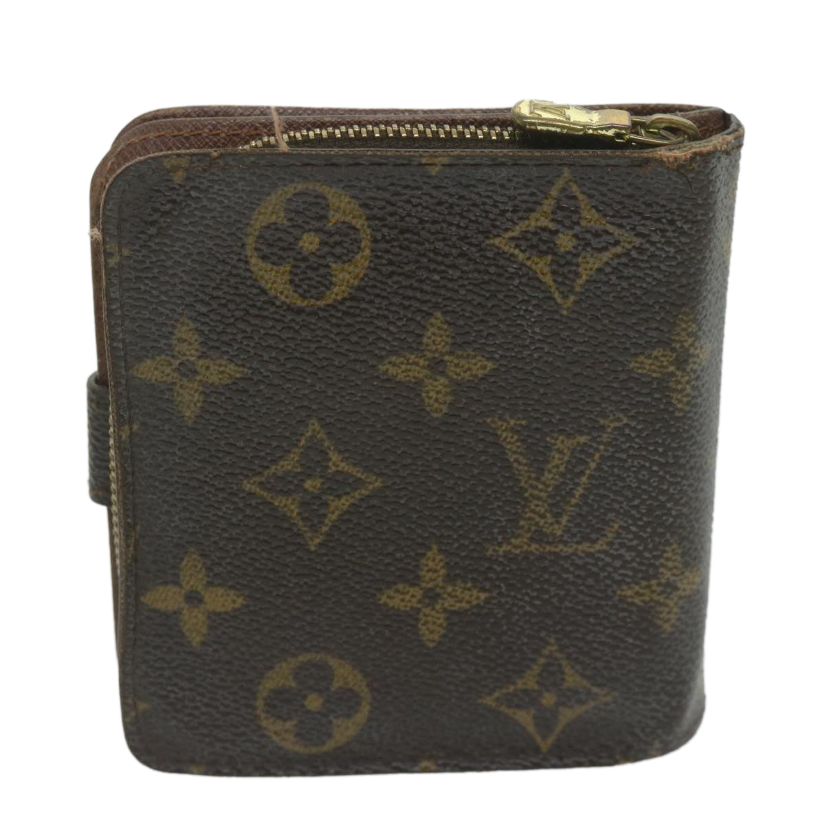 LOUIS VUITTON Monogram Compact Zip Wallet M61667 LV Auth ep2752