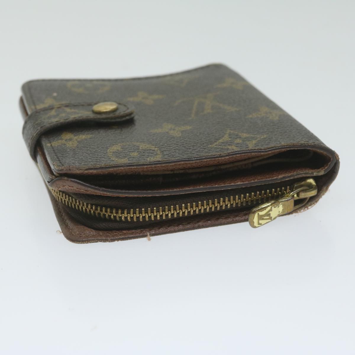 LOUIS VUITTON Monogram Compact Zip Wallet M61667 LV Auth ep2752