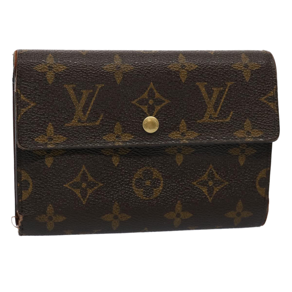 LOUIS VUITTON Monogram Porte Tresor Etui Papie Wallet M61202 LV Auth ep2764