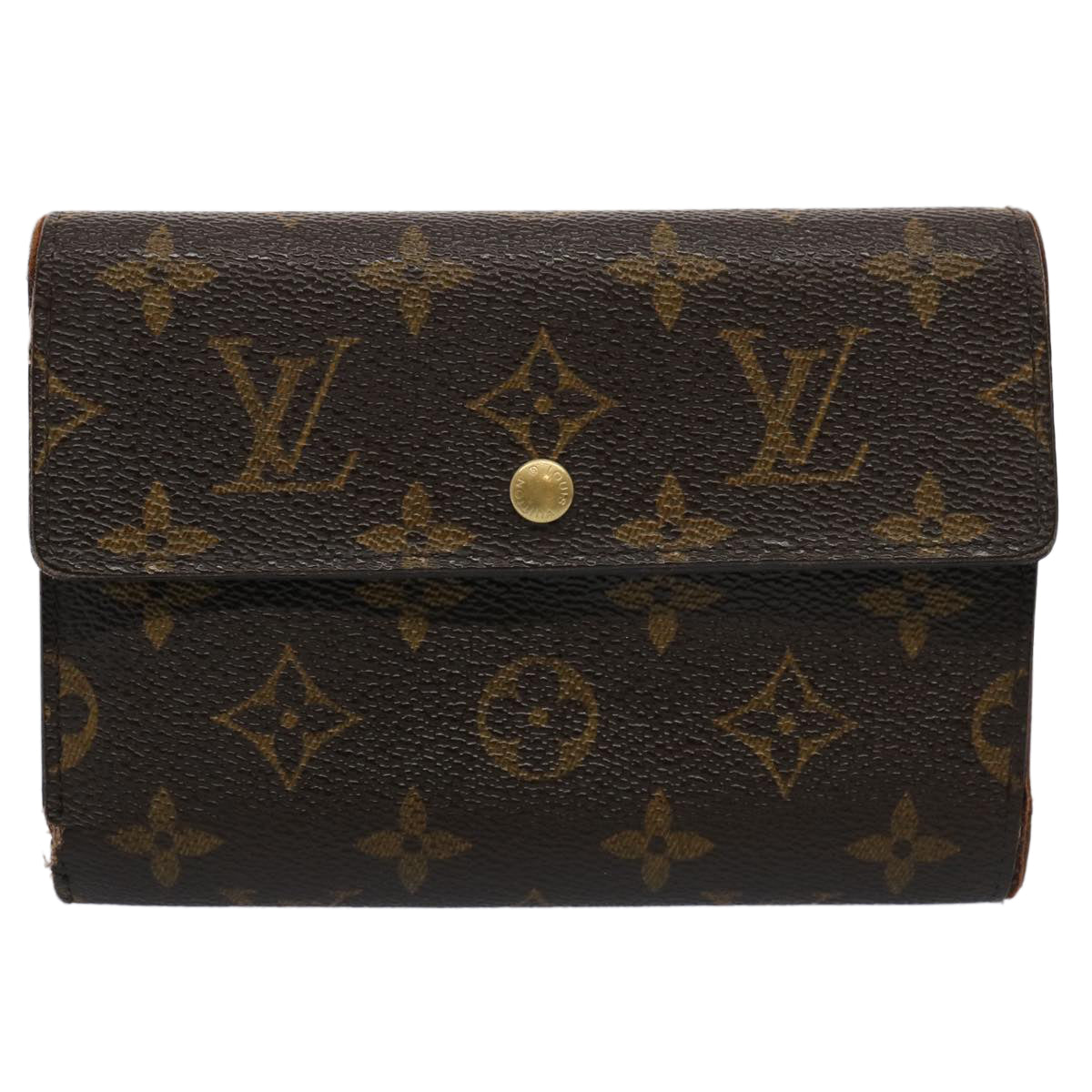 LOUIS VUITTON Monogram Porte Tresor Etui Papie Wallet M61202 LV Auth ep2764