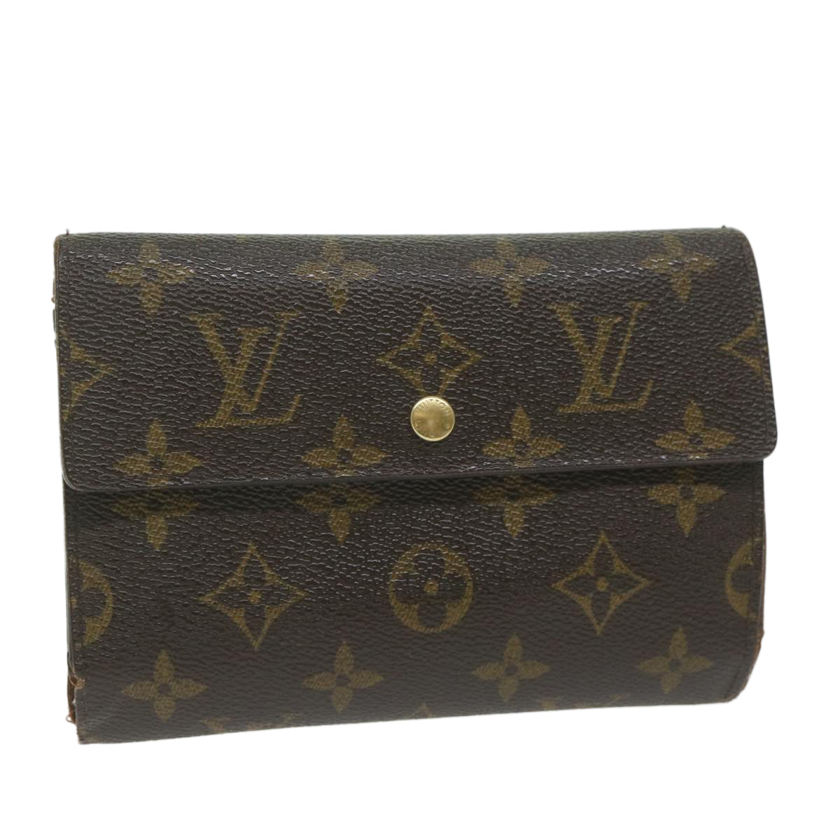 LOUIS VUITTON Monogram Porte Tresor Etui Papie Wallet M61202 LV Auth ep2766