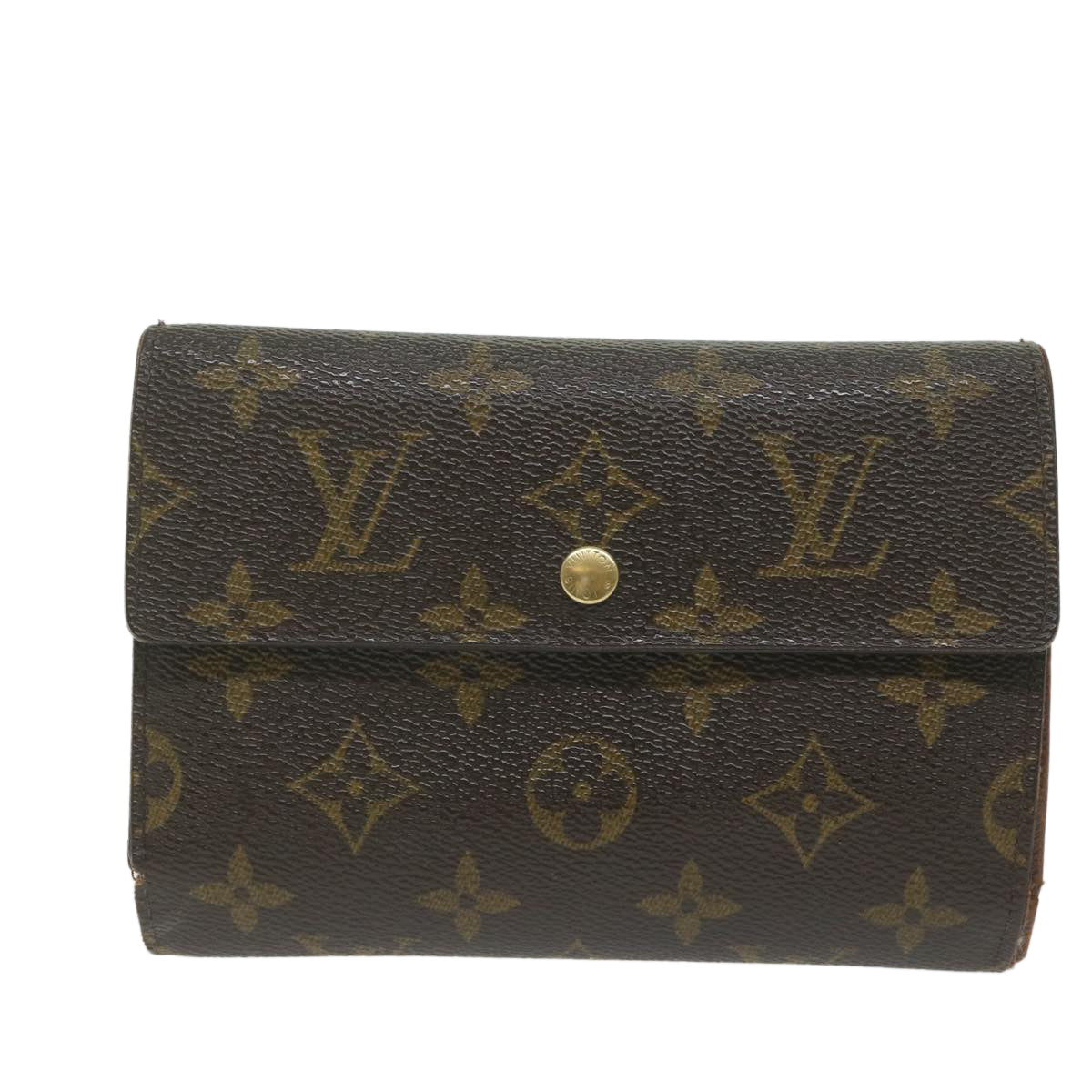 LOUIS VUITTON Monogram Porte Tresor Etui Papie Wallet M61202 LV Auth ep2766