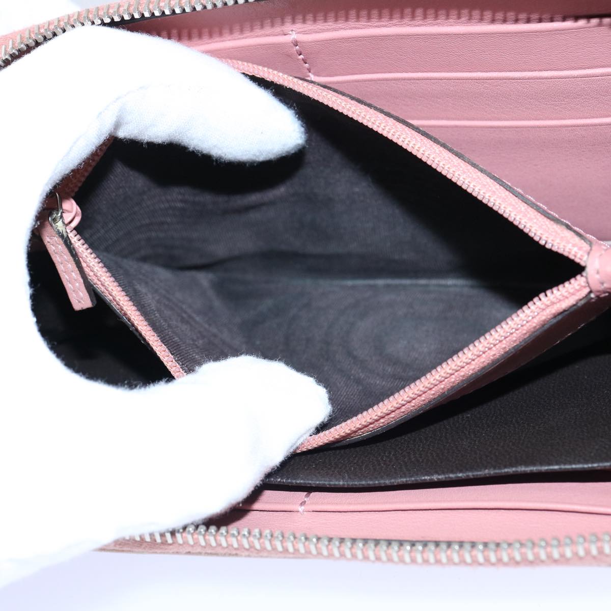 GUCCI GG Canvas Guccissima Long Wallet Pink 233025 Auth ep2769