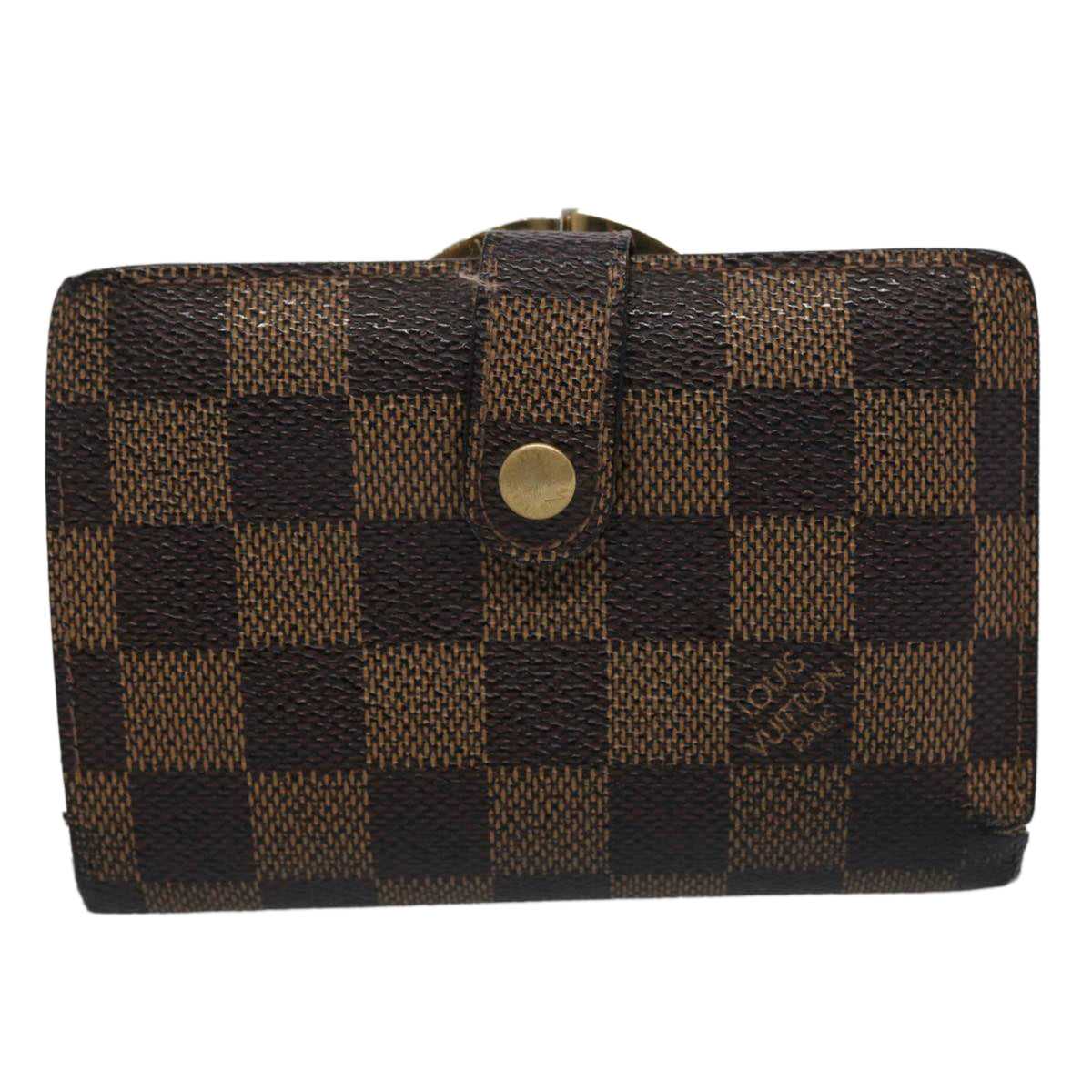 LOUIS VUITTON Damier Ebene Porte Monnaie Billets Viennois N61664 LV Auth ep2779