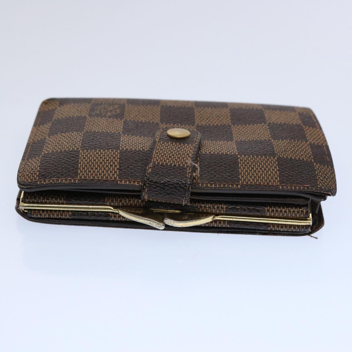 LOUIS VUITTON Damier Ebene Porte Monnaie Billets Viennois N61664 LV Auth ep2779