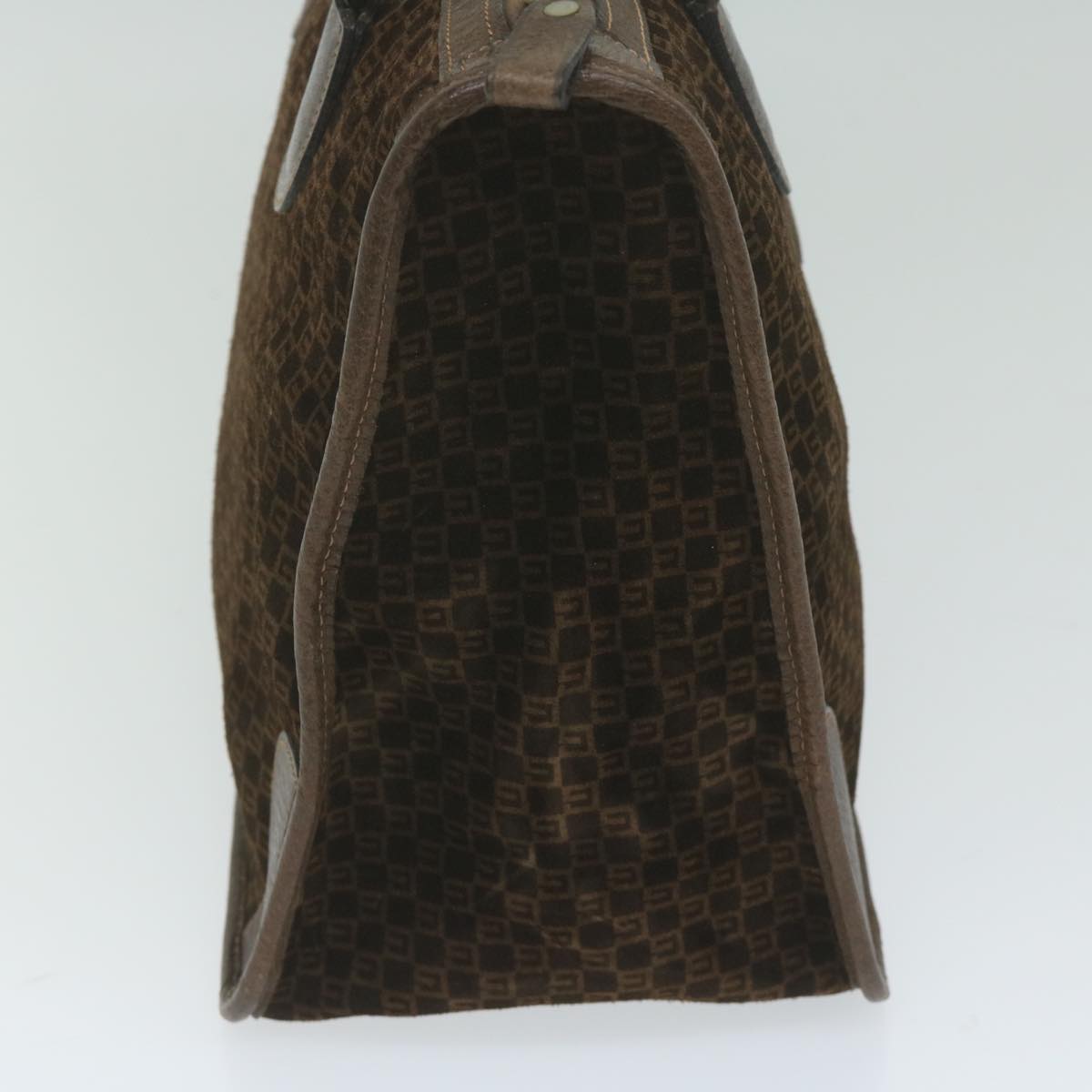 GUCCI Hand Bag Suede Brown Auth ep2805