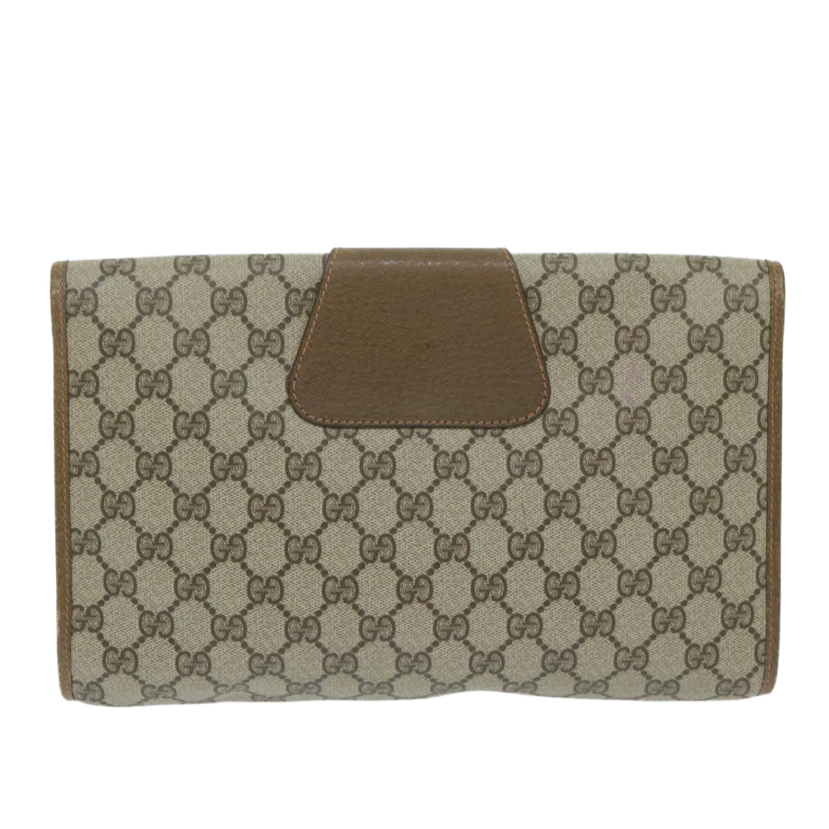 GUCCI GG Supreme Web Sherry Line Clutch Bag Beige Red 89 01 031 Auth ep2873