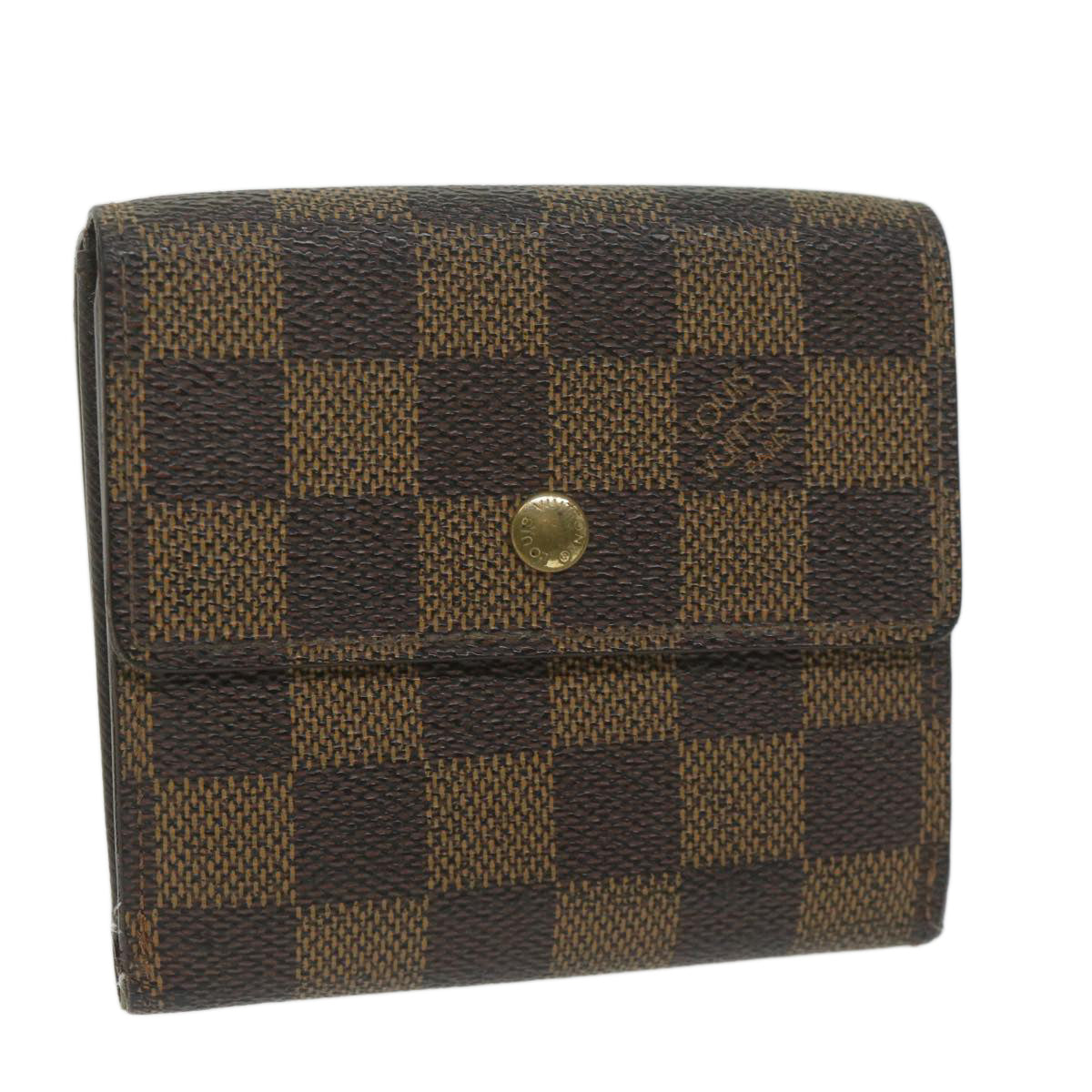 LOUIS VUITTON Damier Ebene Portefeuille Elise Wallet N61654 LV Auth ep2917