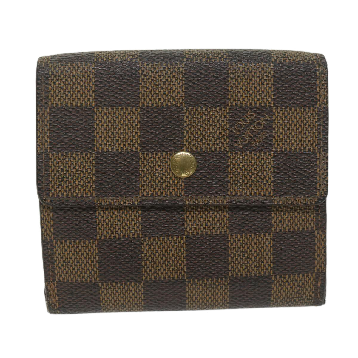 LOUIS VUITTON Damier Ebene Portefeuille Elise Wallet N61654 LV Auth ep2917