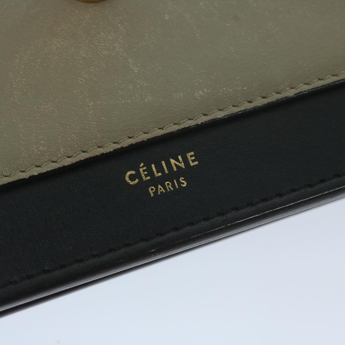 CELINE Chain Wallet Leather Red Auth ep2918