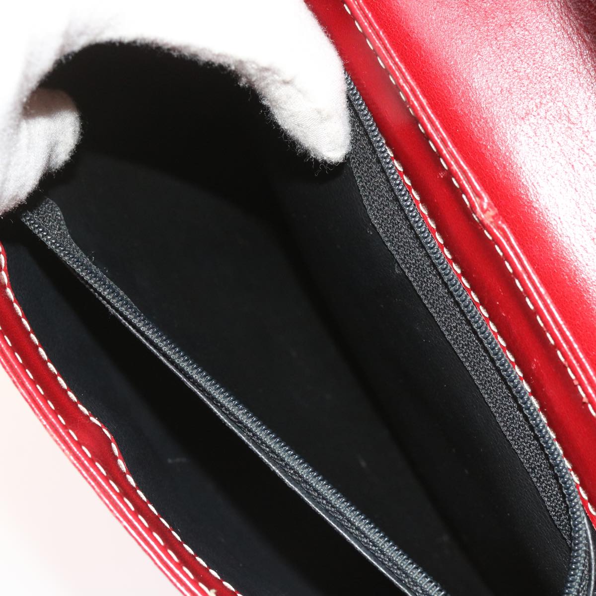 SAINT LAURENT Shoulder Bag Leather Red Auth ep2944