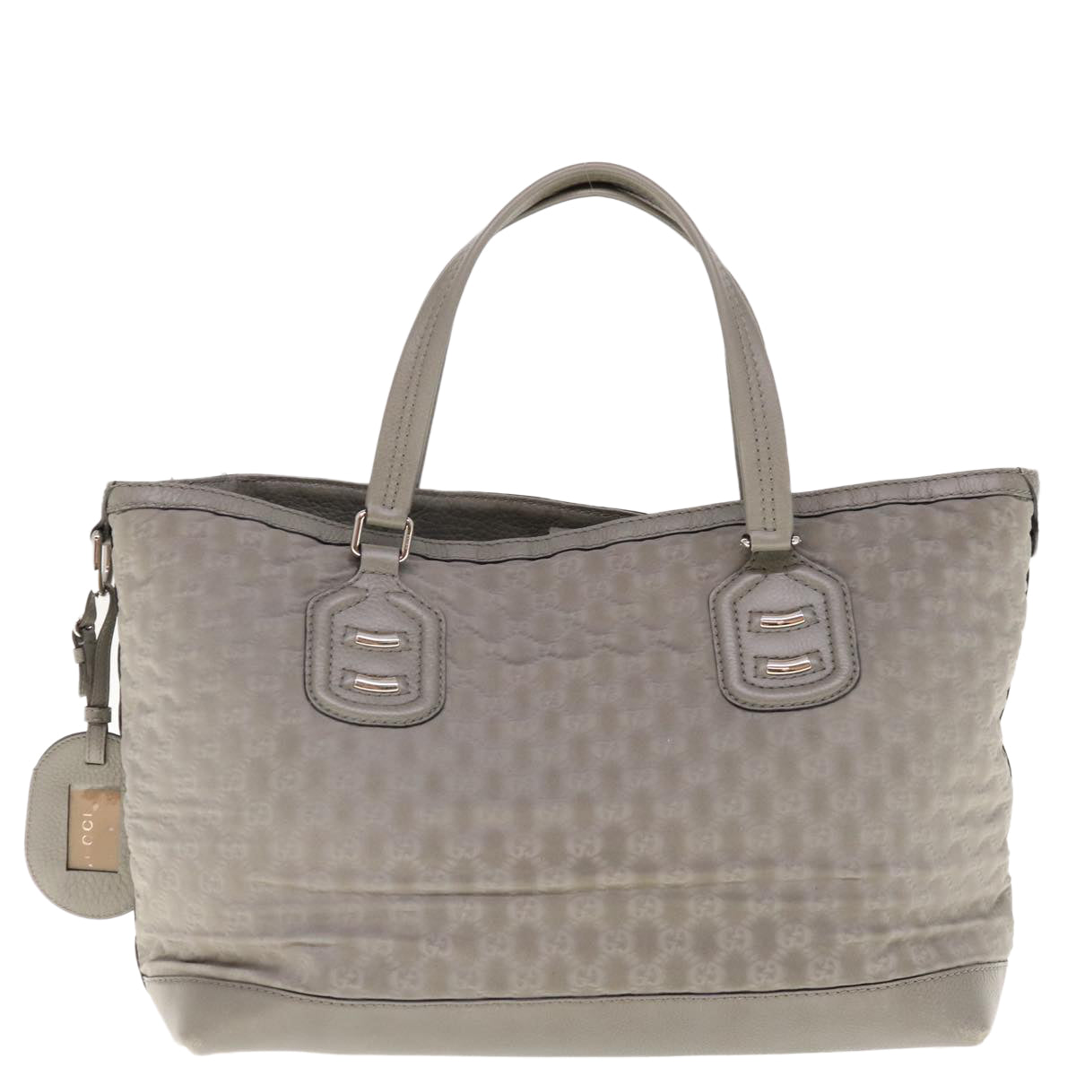 GUCCI Tote Bag Nylon Gray 241102 Auth ep2952