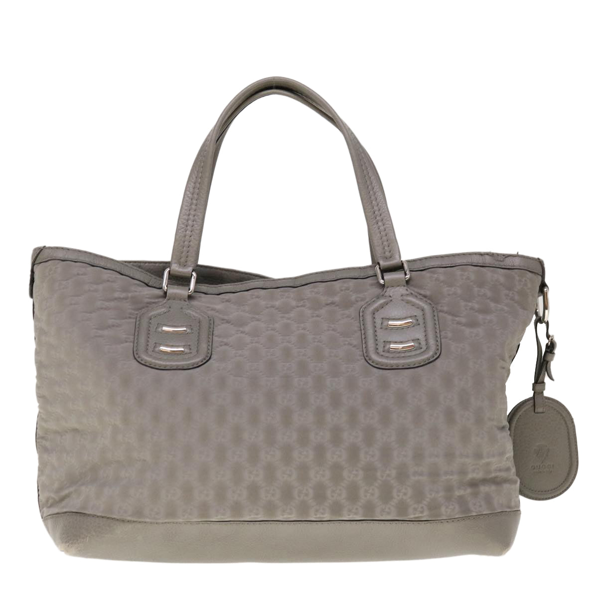 GUCCI Tote Bag Nylon Gray 241102 Auth ep2952