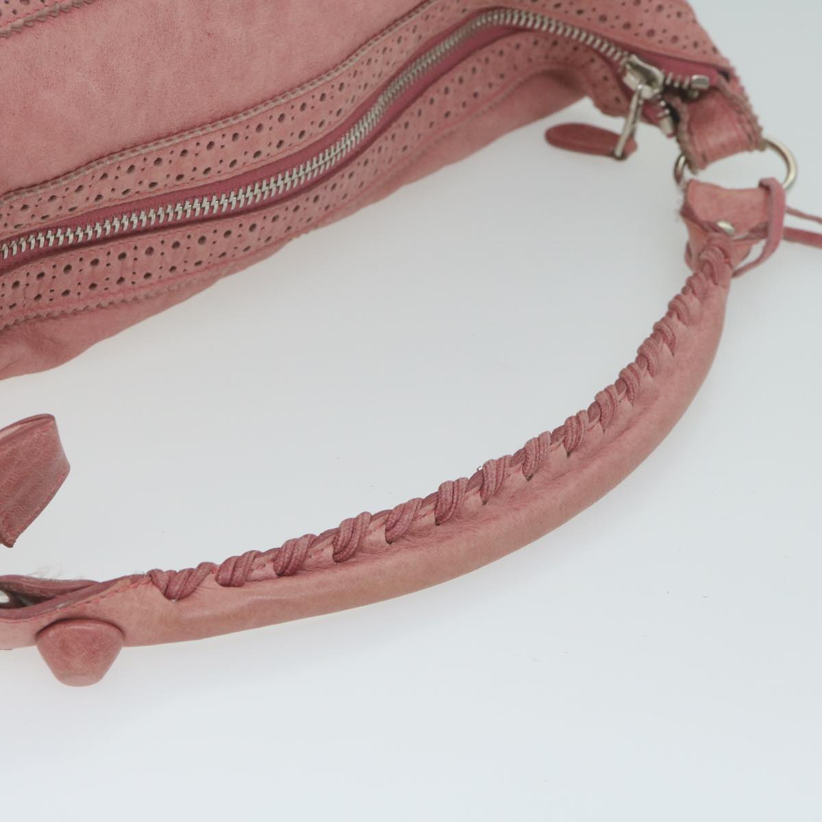 BALENCIAGA Covered Giant Day Hand Bag Leather Pink 204527 Auth ep2973