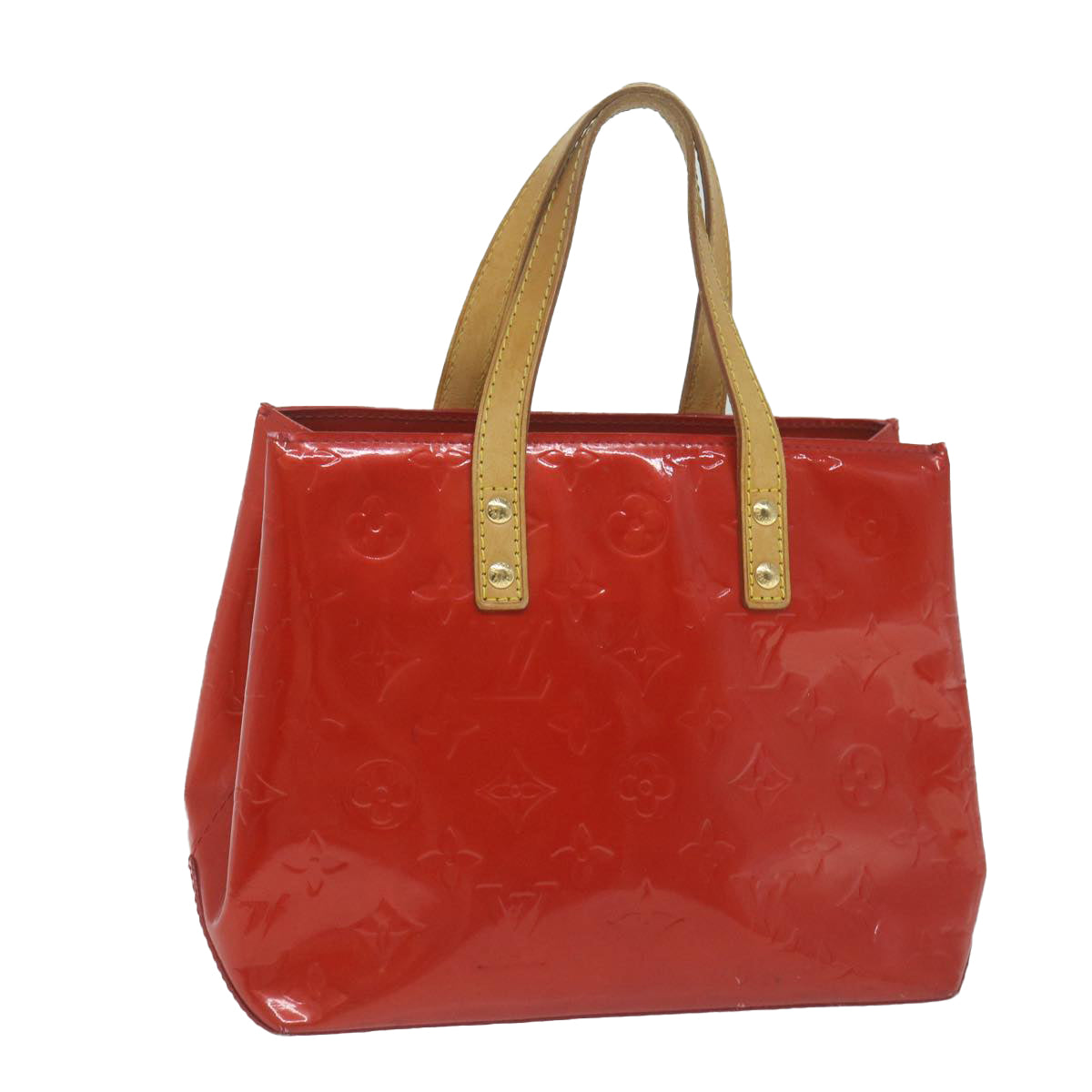 LOUIS VUITTON Monogram Vernis Reade PM Hand Bag Red M91088 LV Auth ep3027