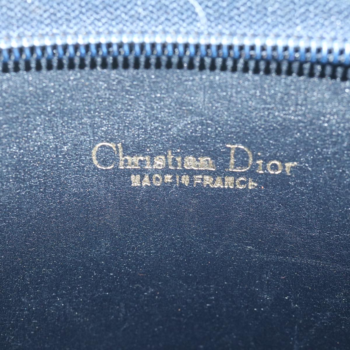 Christian Dior Trotter Canvas Clutch Bag Navy Auth ep3078