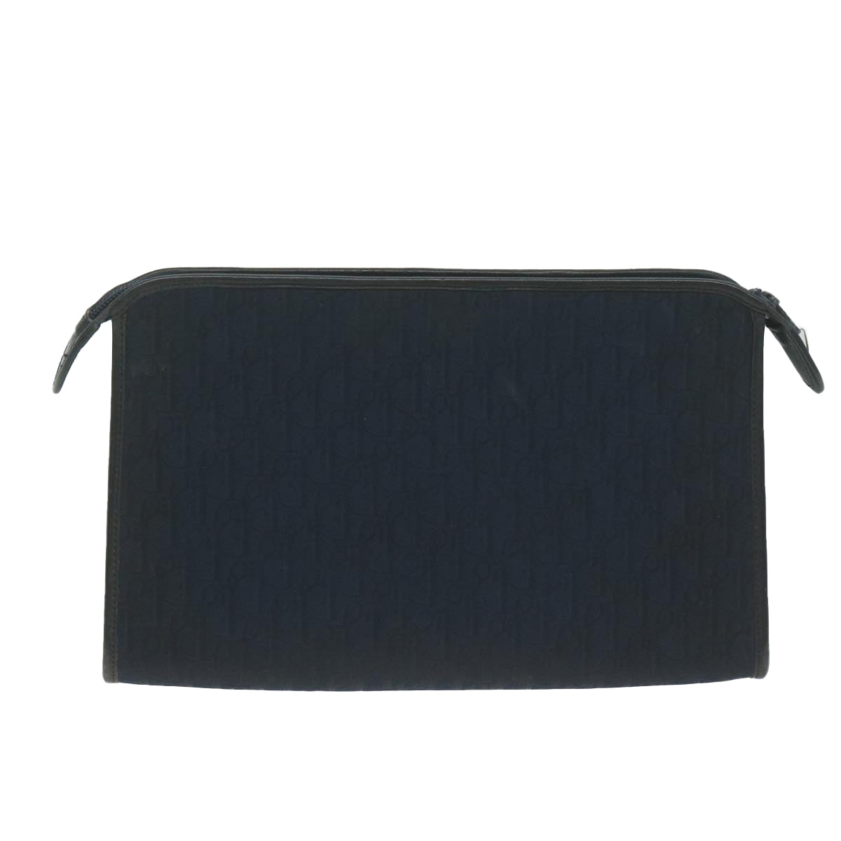 Christian Dior Trotter Canvas Clutch Bag Navy Auth ep3078