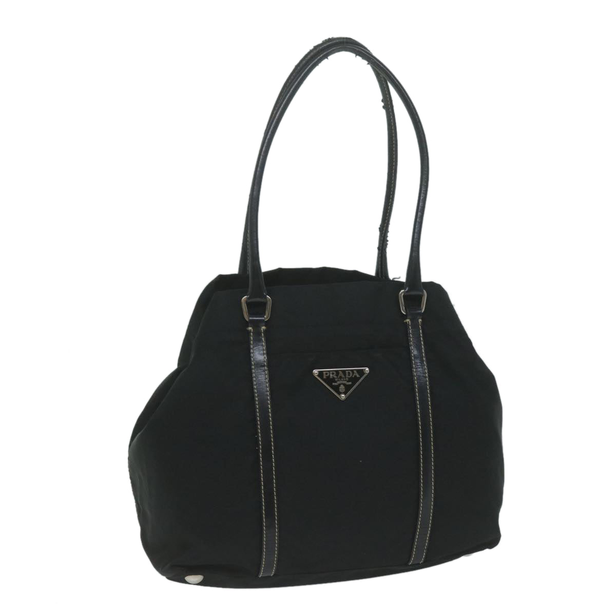 PRADA Hand Bag Nylon Black Auth ep3098