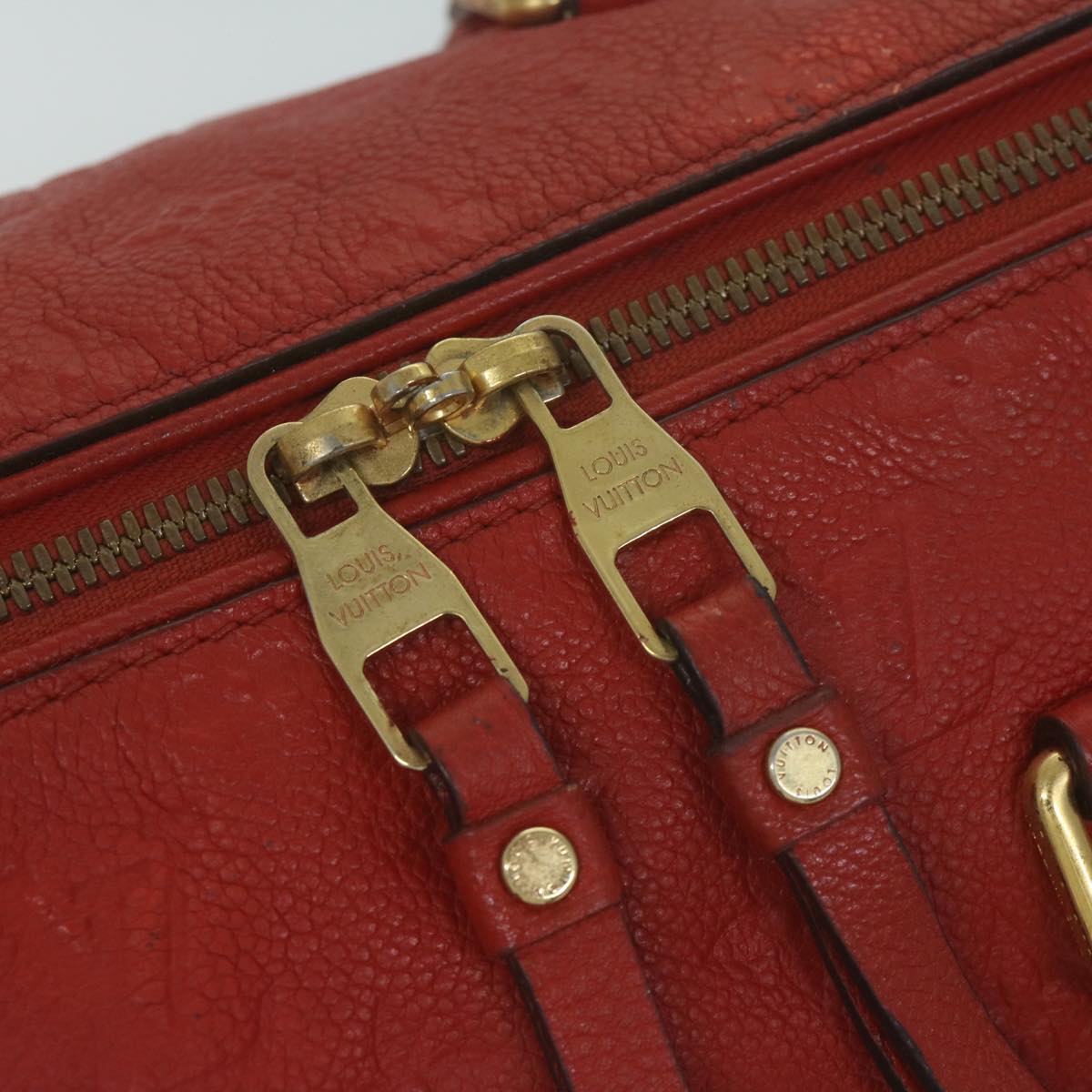 LOUIS VUITTON Monogram Empreinte Speedy Bandouliere 30 Bag 2way Red Auth ep3113