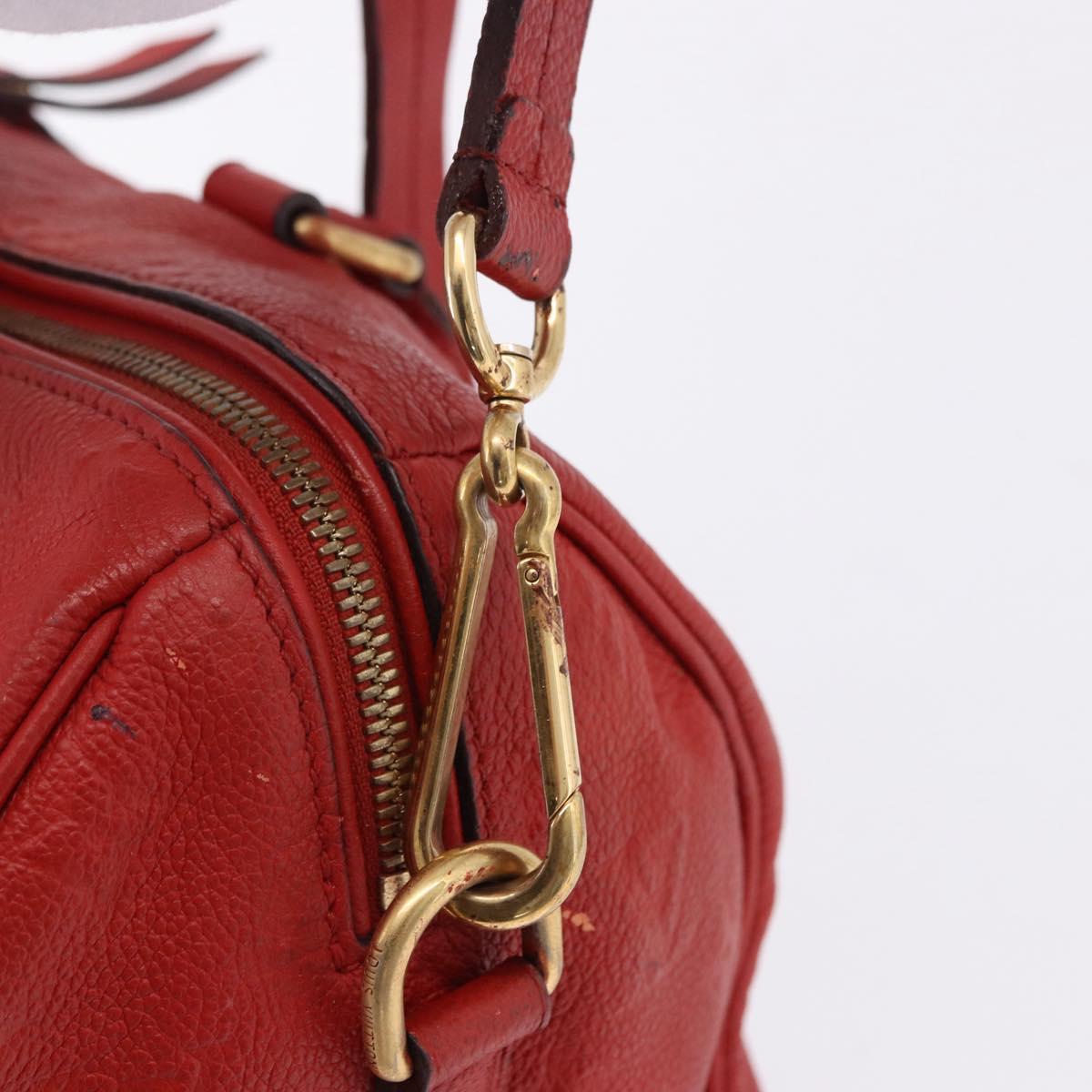 LOUIS VUITTON Monogram Empreinte Speedy Bandouliere 30 Bag 2way Red Auth ep3113