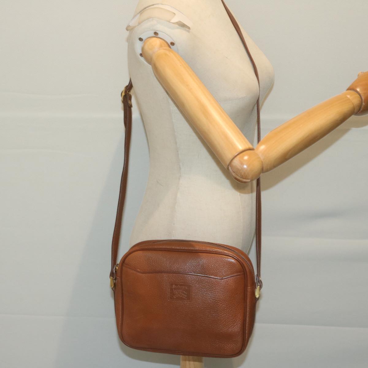 Burberrys Shoulder Bag Leather Brown Auth ep3133