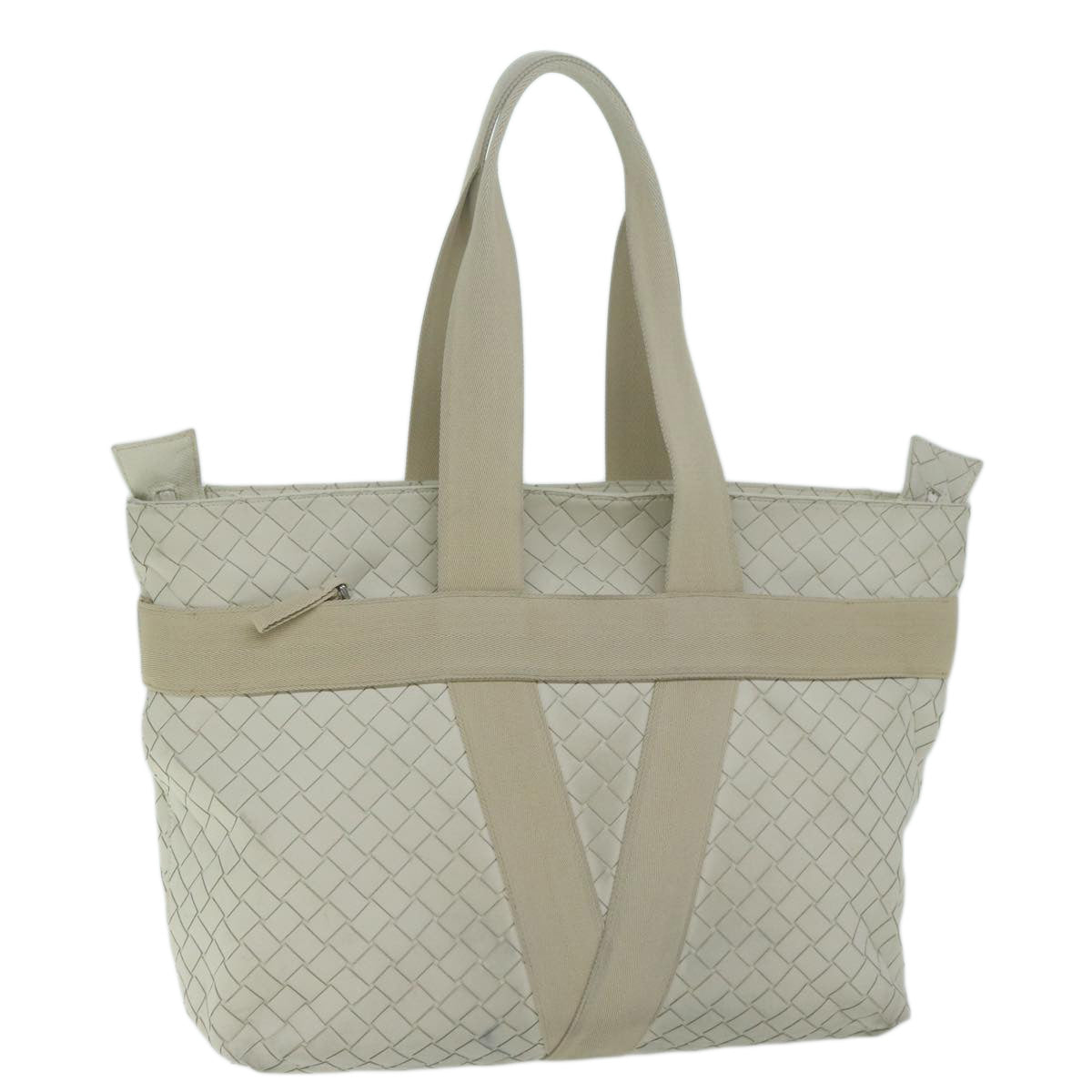 BOTTEGAVENETA INTRECCIATO Scorpito Tote Bag Leather White Auth ep3175