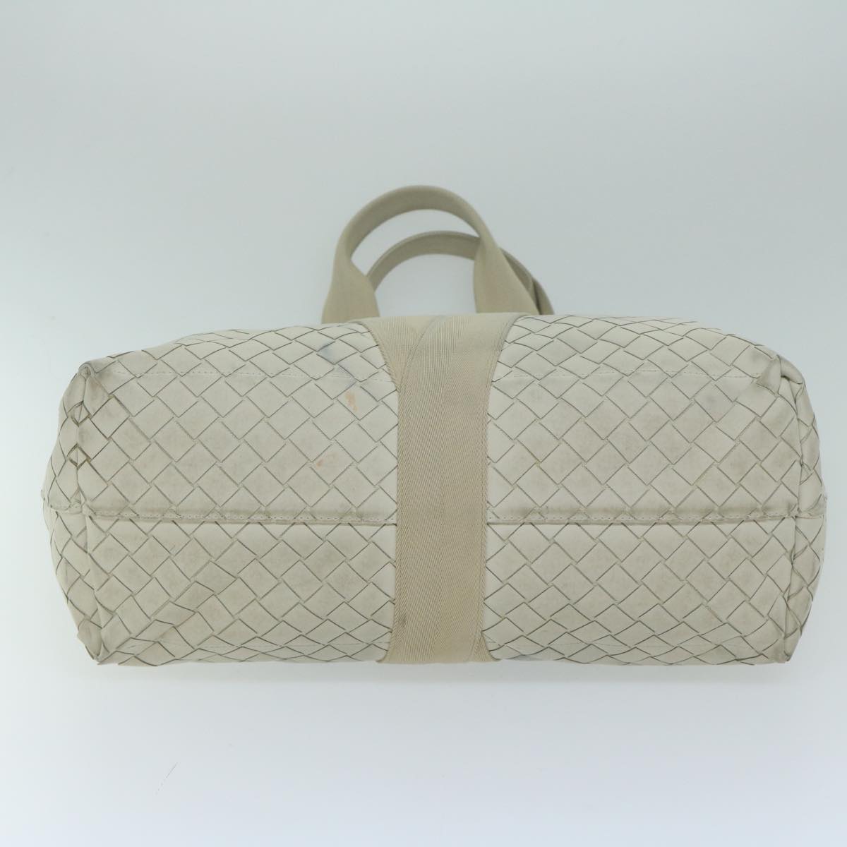 BOTTEGAVENETA INTRECCIATO Scorpito Tote Bag Leather White Auth ep3175